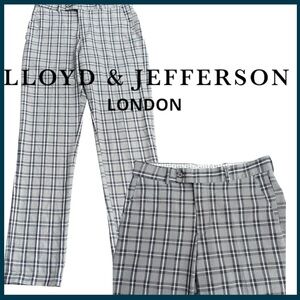 Lloyd & Jefferson Grey/Blue Plaid Lightweight Pants (30x32)